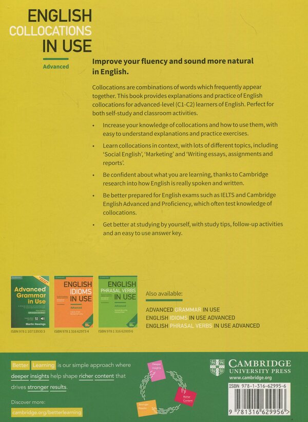 English Collocations In Use. Advanced Book With Answers Michael McCarthy, Felicity O'Dell / Майкл Маккарти, Фелисити О'Делл 9781316629956-2