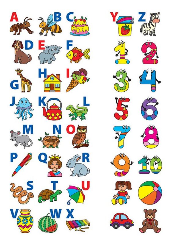 English For Kids Alphabet And Numbers Alphabet And Numbers + Stickers - English for Kids Алфавт цифри Alphabet and Numbers + налпки Larisa Zinovyeva - Лариса Зновва 9789662846232-6