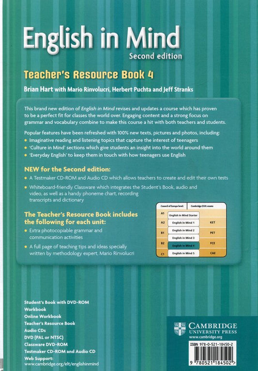 English In Mind. Teacher's Resource Book 4. Second Edition Jeff Strenks, Brian Hart, Herbert Puchta, Mario Rinvolucri / Джефф Стренкс, Брайан Харт, Герберт Пучта, Марио Ринволукри 9780521184502-2