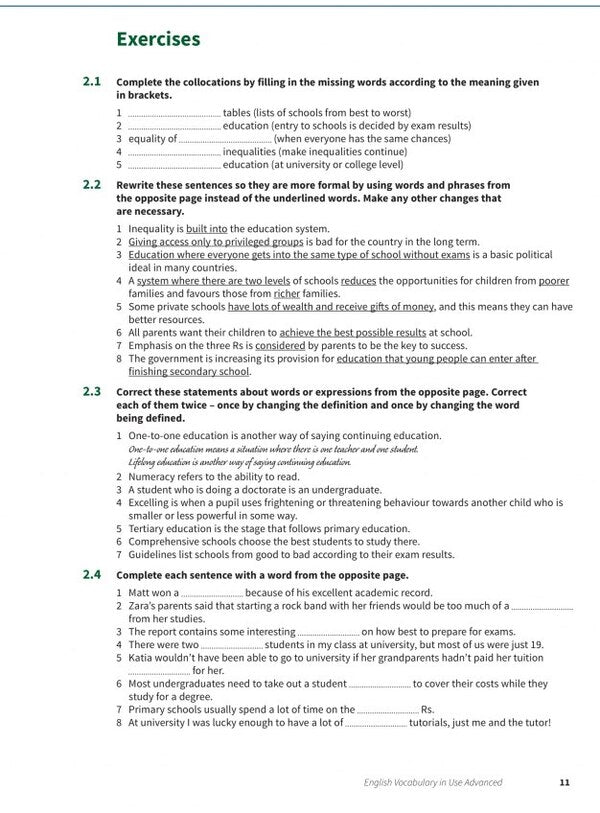 English Vocabulary In Use. Advanced Book With Answers. Vocabulary Reference And Practice Michael McCarthy, Felicity O'Dell / Майкл Маккарти, Фелисити О'Делл 9781316631171-6