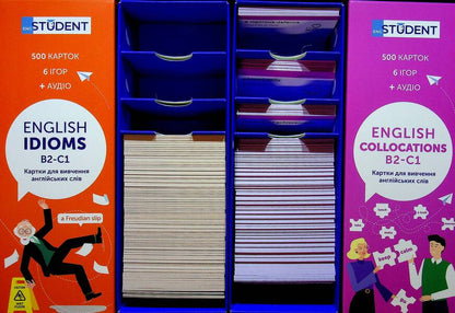 English Words Cards-Idioms B2-C1 & Collocations B2-C1 (1000 Cards) / Картки англійських слів - Idioms B2-C1 & Collocations B2-C1 (1000 карток) / Author not specified 9786178456023-4