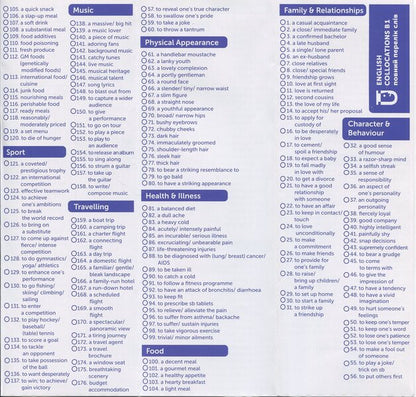 English Words Cards - Idioms B1 -B2 & Collocations B1 (1000 Cards) / Картки англійських слів - Idioms B1-B2 & Collocations B1 (1000 карток) / Author not specified 9786178456016-6