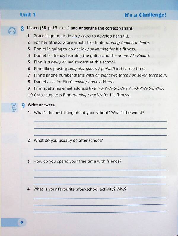 English language workbook. 7th grade / Робочий зошит з англійської мови. 7 клас Оксана Косован, Надежда Витушинская 9789660745162-6