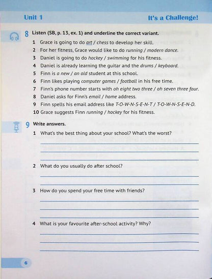 English language workbook. 7th grade / Робочий зошит з англійської мови. 7 клас Оксана Косован, Надежда Витушинская 9789660745162-6