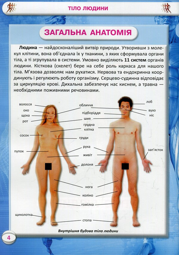 Everything about the human body. 1000 interesting facts / Усе про тіло людини. 1000 цікавих фактів Алина Котка 978-966-936-836-2-6