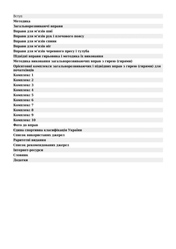 Exercises with kettlebells / Вправи з гирями Сергей Корниенко, Виктор Шандригось, Зиновий Кульчицкий 978-966-10-1652-0-3