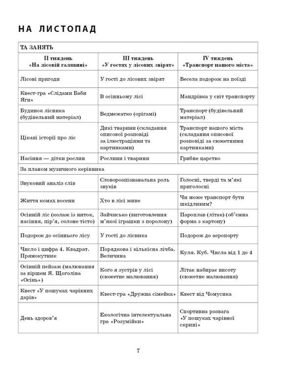 Expanded Calendar Plan. November. Older Age / Розгорнутий календарний план. Листопад. Старший вік Svetlana Vaja / Svetlana Vange 9786170992581-4