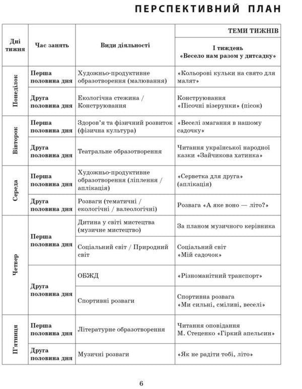Expanded calendar plan. Middle age. SUMMER / Розгорнутий календарний план. Середній вік. ЛІТО Светлана Ванжа 9786170989017-5