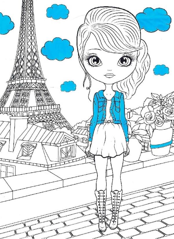 FASHION GIRLS. Coloring. Drawings with sequins. +60 stickers / FASHION GIRLS. Розфарбовка. Малюнки з блискітками. +60 наліпок  9786172107426-4