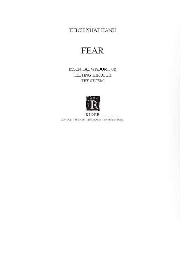 Fear / Fear  9781846043185-2