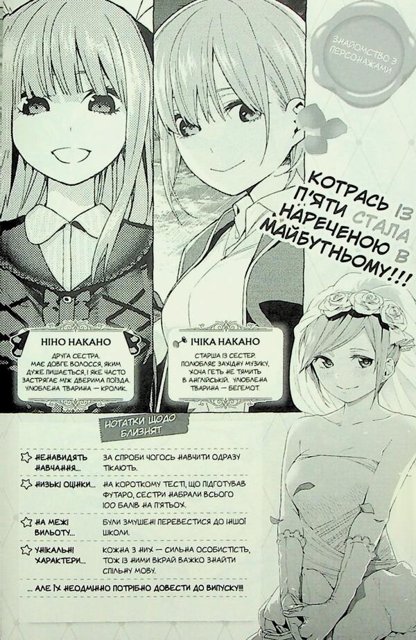 Five brides-twin. Volume 4 / П'ять наречених-близнят. Том 4 Неги Харуба 978-617-8396-92-3-5