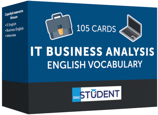 Flashcards for studying English Student IT Business Analysis / Картки для вивчення English Student IT Business Analysis  9786177702534-1