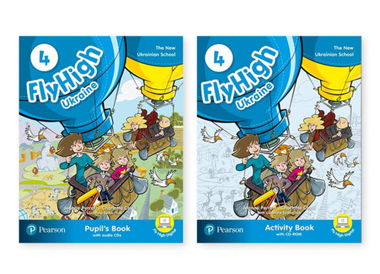 Fly High 4 (Set Of 2 Books) Jeanne Perrett, Charlotte Koville, Lyudmila Sidorchuk / Жанна Перретт, Шарлотта Ковилл, Людмила Сидорчук 9788378827313,9788378827337-1
