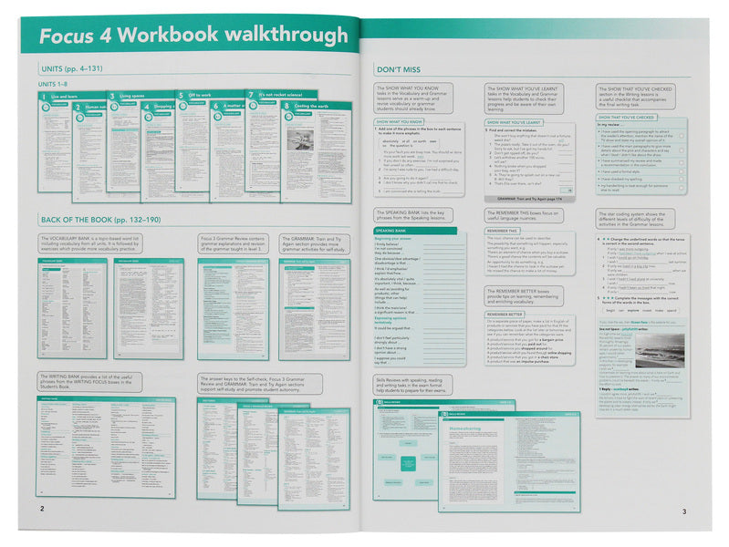 Focus 4 Workbook Bartosz Michalowski, Beata Trapnell, Patricia Reilly, Danielle Brayshaw / Бартош Михаловский, Беата Трапнелл, Патриция Рейли, Даниэль Брейшоу 9781292234113-5