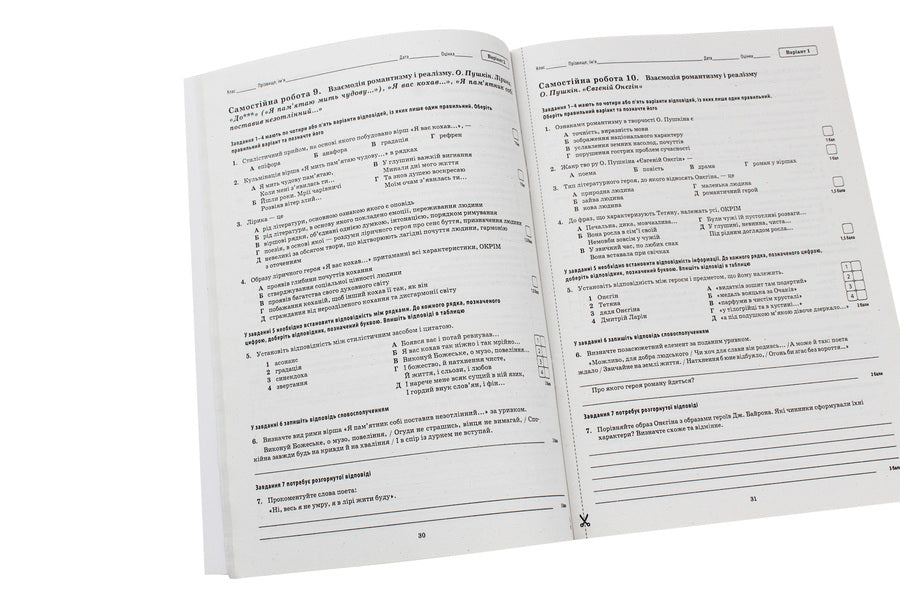 Foreign Literature. Notebook For Current And Thematic Evaluation. Grade 9 / Зарубіжна література. Зошит для поточного та тематичного оцінювання. 9 клас Lidia dwarf, Lyudmila Andronova / Лідія Каріна, Людміла Андронова 9786177155712-5