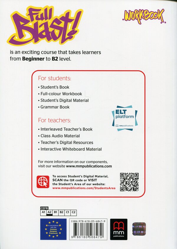 Full Blast! 3 Workbook with QR code / Full Blast! 3 Workbook with QR code Гарольд Квинтон Митчелл, Марилени Малкогианни 978-618-05-6847-9-2