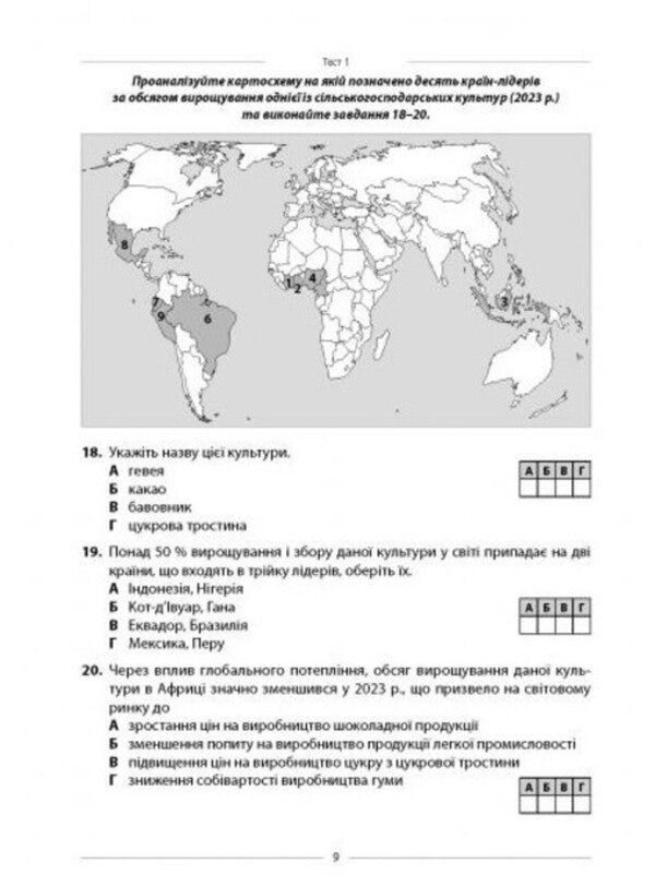 Geography. 10 Options In The NMT 2026 Format / Географія. 10 варіантів у форматі НМТ 2026 Tatiana Matviychuk / Тетяна Матвійчук 9789666824281-3