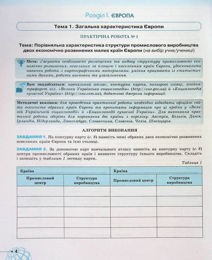 Geography. 10th grade Workbook / Географія. 10 клас. Робочий зошит Татьяна Гильберг, Иван Савчук, Валерий Совенко 978-966-991-307-4-5