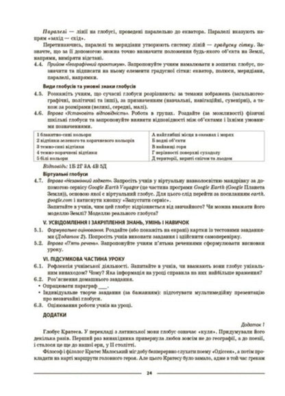 Geography. 6Th Grade Materials For Lessons / Географія. 6 клас. Матеріали до уроків Halyna Dovgan / Галина Довгань 9786170041715-4