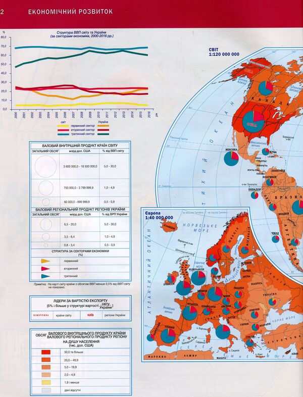Geography. Atlas. Ukraine and the world economy. Grade 9 / Географія. Атлас. Україна і світове господарство. 9 клас Ирина Савчук 978-617-7712-01-4-4