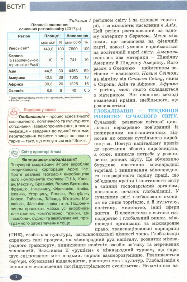 Geography. Grade 10 / Географія. 10 клас Борис Яценко, Валентина Бойко, Юлиан Брайчевский 978-966-977-839-0-6