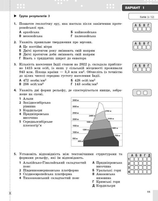 Geography. Grade 7. Current And Final Assessment By Groups Of Results + Diagnostic Work / Географія. 7 клас. Поточне та підсумкове оцінювання за групами результатів + діагностувальна робота Vladimir Vovk / Владимир Вовк 9786170999870-6