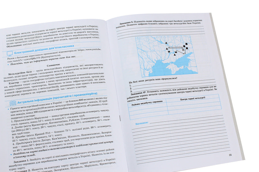 Geography. Grade 9. Ukraine and the world economy. Notebook for practical work and research / Географія. 9 клас. Україна і світове господарство. Зошит для практичних робіт і досліджень Светлана Капирулина 978-617-686-412-7-5