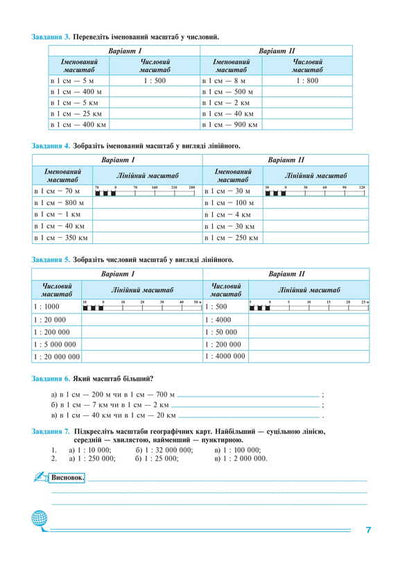Geography. Planet Earth. 6th grade Practicum / Географія. Планета Земля. 6 клас. Практикум Лилия Тертичная, Николай Пугач, Олеся-Алиса Пугач 978-966-10-9234-0-6