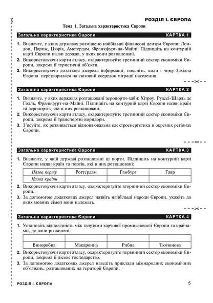 Geography. Regions And Countries Of The World. Grade 10. A Collection Of Tasks For Working With Maps / Географія. Регіони та країни світу. 10 клас. Збірник завдань для роботи з картами Tatiana Pylypchenko / Татьяна Пилипченко 9789661065870-5