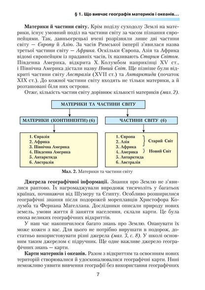 Geography. Textbook. 7th grade / Географія. Підручник. 7 клас Сергей Коберник 978-966-349-528-6-6