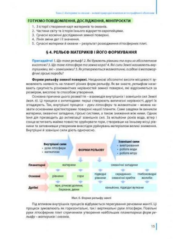 Geography. Textbook. 7th grade / Географія. Підручник. 7 клас Сергей Коберник, Роман Коваленко 978-966-977-809-3-5
