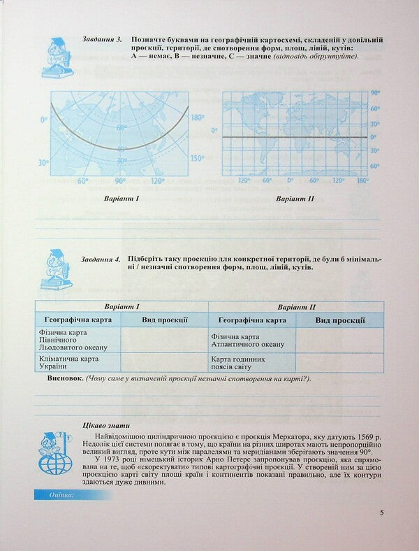 Geography. Ukraine In The World, Nature, Population. Grade 8. Practical Work (According To S. Kobernik And Others) / Географія. Україна у світі, природа, населення. 8 клас. Практичні роботи (за програмою С. Кобернік та ін.) Evdokia Schvets, Olga Varakuta / EVDOKIA SHVETS, OLGA VARAKUTA 9789660743762-5