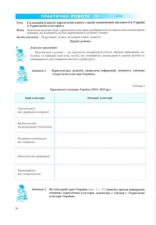Geography 9Th Grade Workbook For Practical Work According To Zapototskys Program - Географя 9 клас Зошит для практичних робт за програмою Запотоцького Olga Varakuta, Evdokiya Shvets - Ольга Варакута, вдокя Швець 9789660745902-6