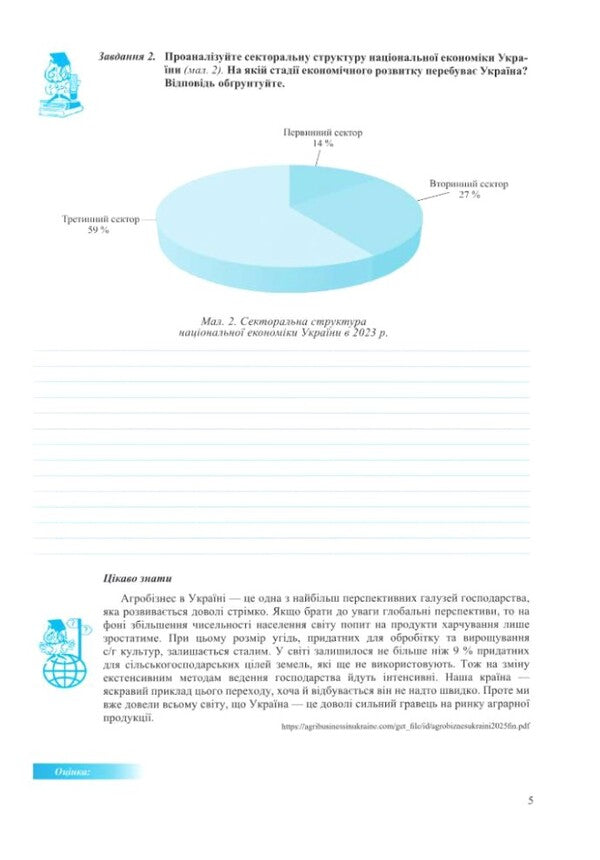 Geography 9Th Grade Workbook For Practical Works According To The Copernicus Program - Географя 9 клас Зошит для практичних робт за програмою Кобернка Olga Varakuta, Evdokiya Shvets - Ольга Варакута, вдокя Швець 9789660745896-3
