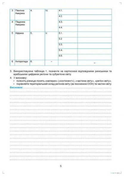 Geography: regions and countries. Grade 10. Workshop with a notebook for independent work / Географія: регіони та країни. 10 клас. Практикум із зошитом для самостійних робіт Сергей Коберник, Роман Коваленко 978-617-539-277-5-3