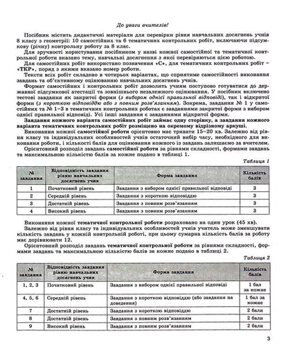 Geometry. 8th grade Notebook for independent and thematic control of work / Геометрія. 8 клас. Зошит для самостійного та тематичного контролю роботи Александр Истер 978-966-11-1221-5-3