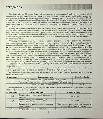 Geometry. Grade 8. Diagnostic work / Геометрія. 8 клас. Діагностичні роботи Александр Истер 978-617-539-405-2-3