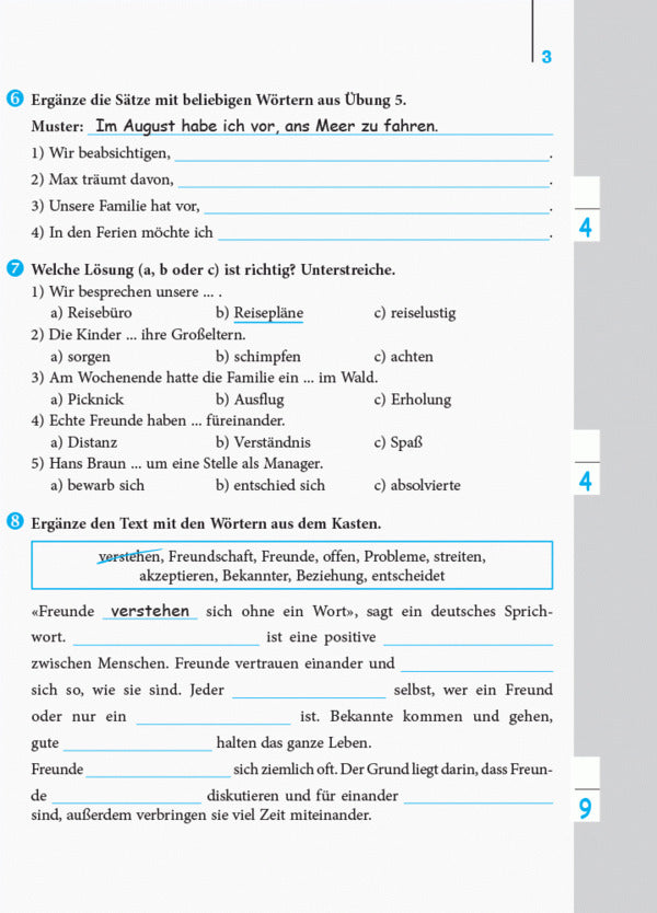 German. Grade 9. Notebook with lexical exercises / Німецька мова. 9 клас. Зошит з лексичними вправами С. Коринь 9786170939814-4
