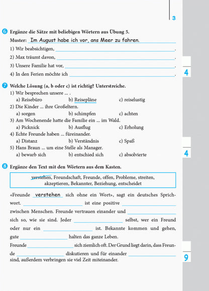 German. Grade 9. Notebook with lexical exercises / Німецька мова. 9 клас. Зошит з лексичними вправами С. Коринь 9786170939814-4