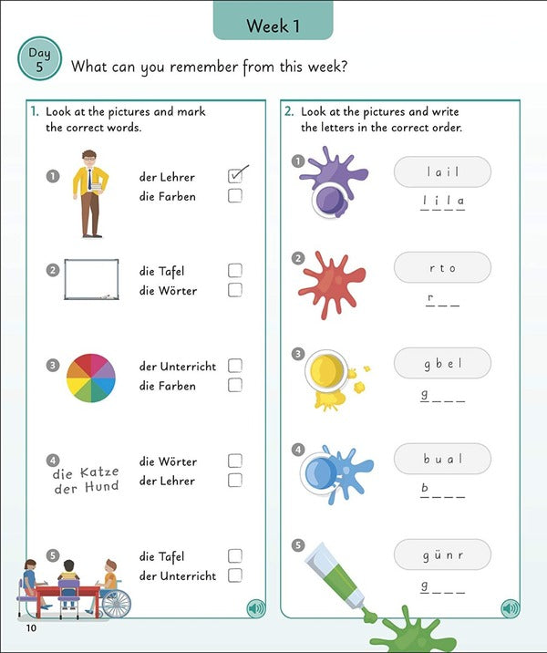 German for Everyone Junior 5 Words a Day. Learn and Practice 1,000 German Words / German for Everyone Junior 5 Words a Day. Learn and Practise 1,000 German Words  9780241491416-6