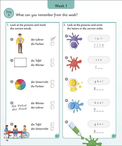 German for Everyone Junior 5 Words a Day. Learn and Practice 1,000 German Words / German for Everyone Junior 5 Words a Day. Learn and Practise 1,000 German Words  9780241491416-6
