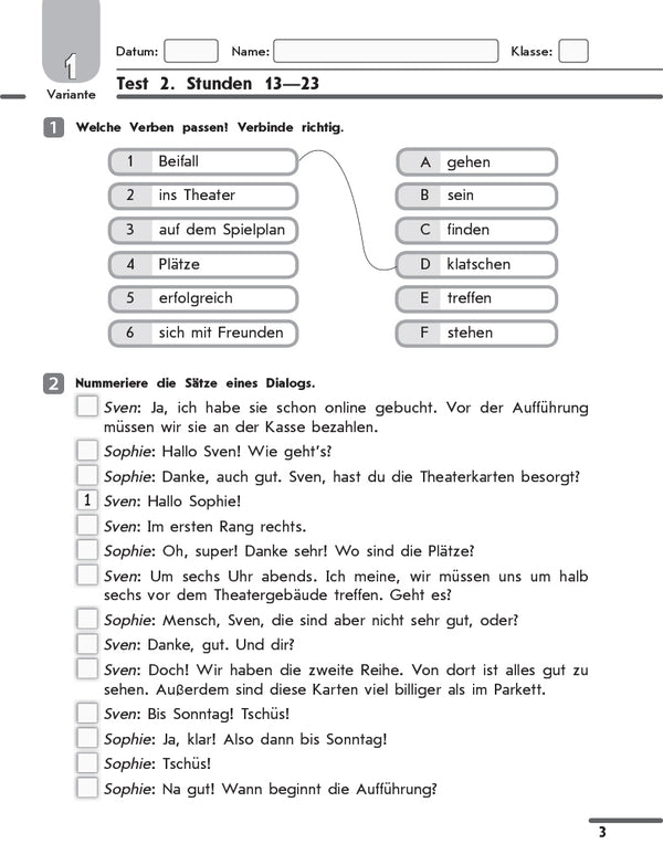 German language. Grade 9. Test notebook / Німецька мова. 9 клас. Тестовий зошит Светлана Сотникова, Анна Гоголева 9786170936530-3