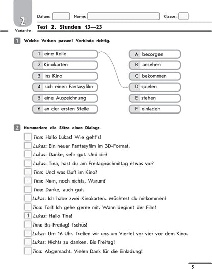 German language. Grade 9. Test notebook / Німецька мова. 9 клас. Тестовий зошит Светлана Сотникова, Анна Гоголева 9786170936530-5