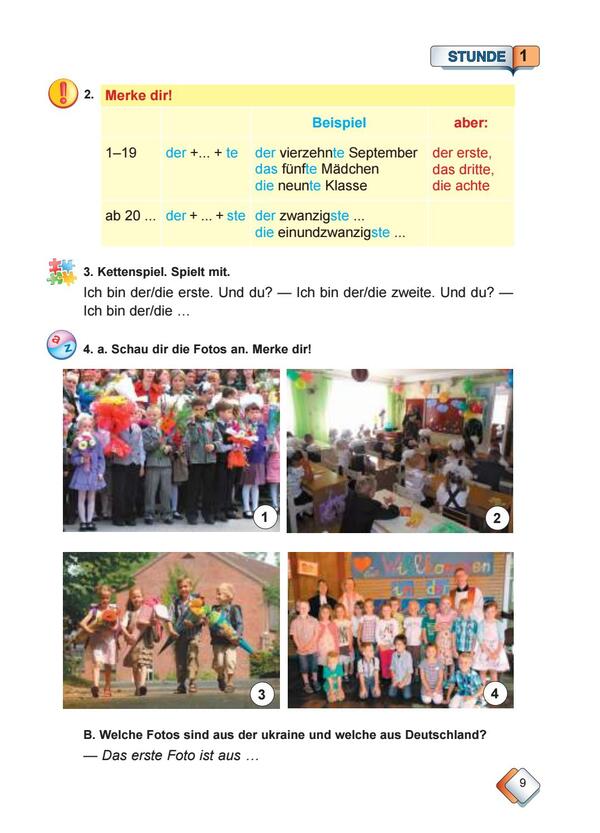 German language, 6th grade. Textbook / Німецька мова, 6 клас. Підручник М. Сидоренко 978-966-349-500-2-6