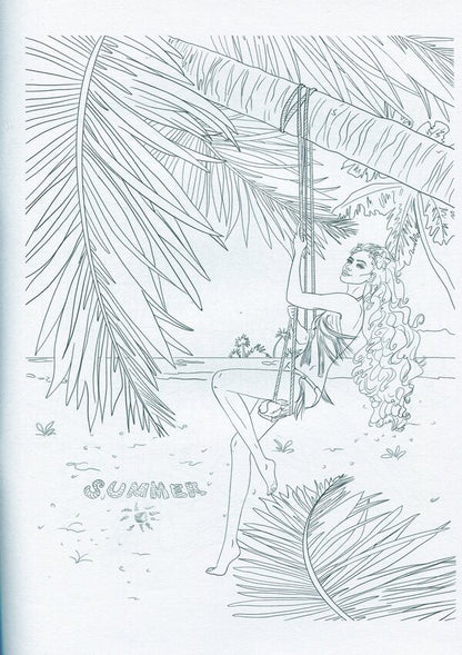 Girl on a trip. Coloring book for girls / Girl on a trip. Розмальовка для дівчат  978-617-78650-9-3-5