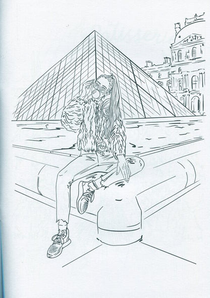 Girl on a trip. Coloring book for girls / Girl on a trip. Розмальовка для дівчат  978-617-78650-9-3-6