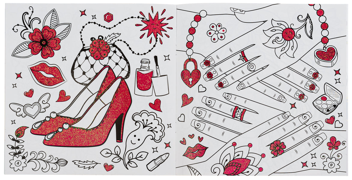 Glam Art. Glowing coloring pages. Beauty salon / Glam Art. Сяючі розмальовки. Салон краси  4823076148836-3