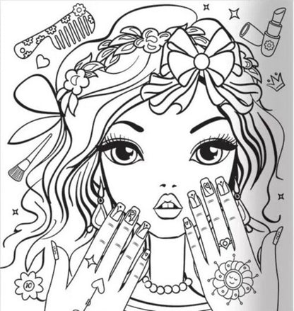 Glam Art. Glowing coloring pages. Beauty salon / Glam Art. Сяючі розмальовки. Салон краси  4823076148836-6