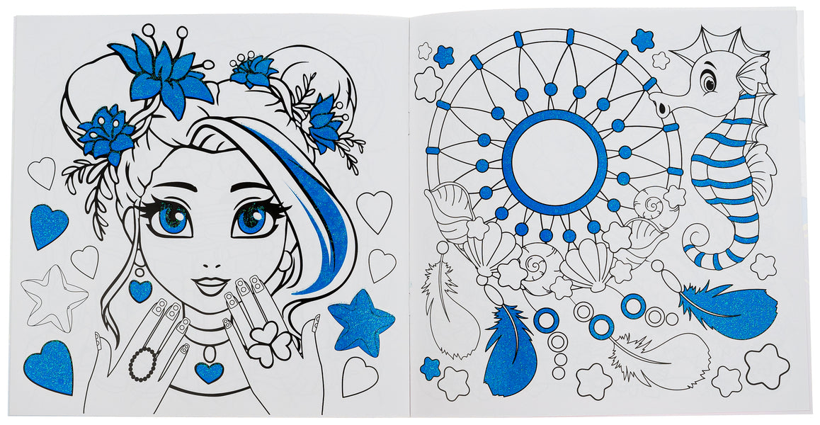 Glam Art. Glowing coloring pages. Mermaids / Glam Art. Сяючі розмальовки. Русалочки  4823076148843-3