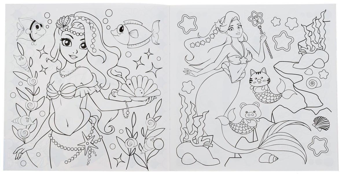 Glam Art. Glowing coloring pages. Mermaids / Glam Art. Сяючі розмальовки. Русалочки  4823076148843-4